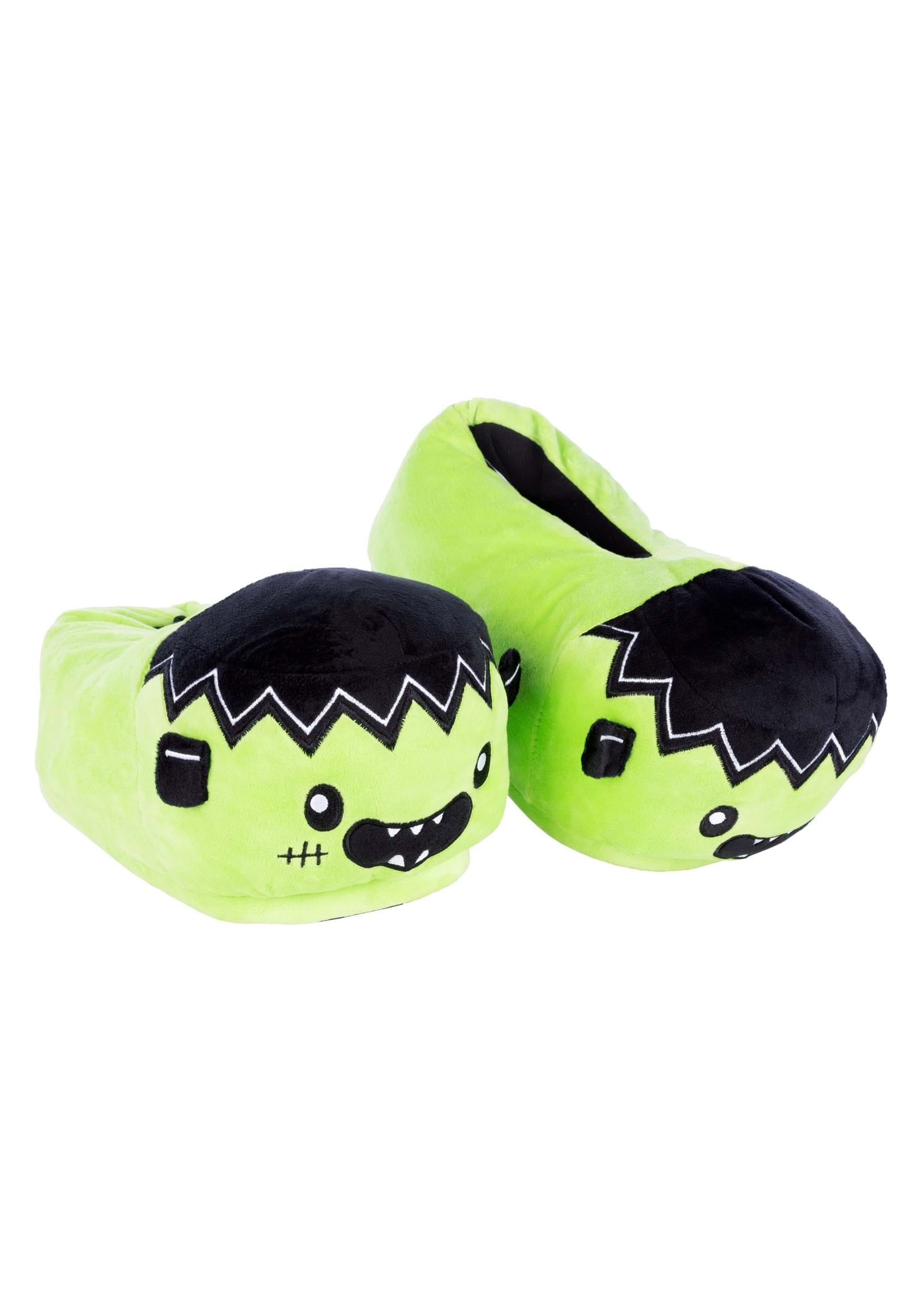 Green Frankenstein Slippers for Adults