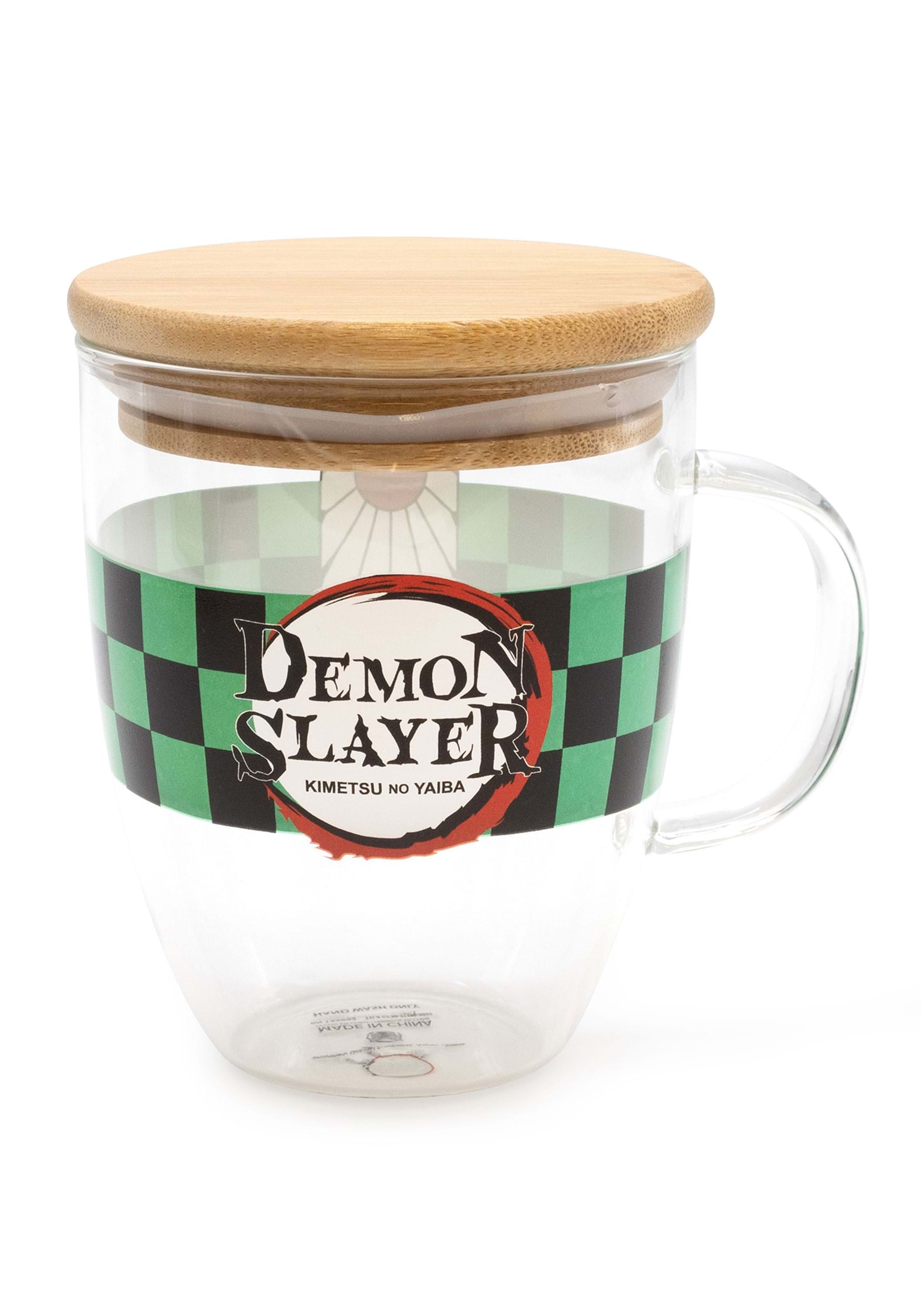 Demon Slayer 13oz Tanjiro Glass Mug with Lid