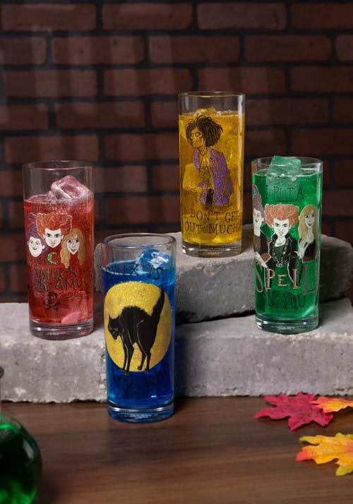 Hocus Pocus Glitter Glass Tumbler Set