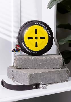 Mario Kart Molded Wheel Crossbody Handbag for Women