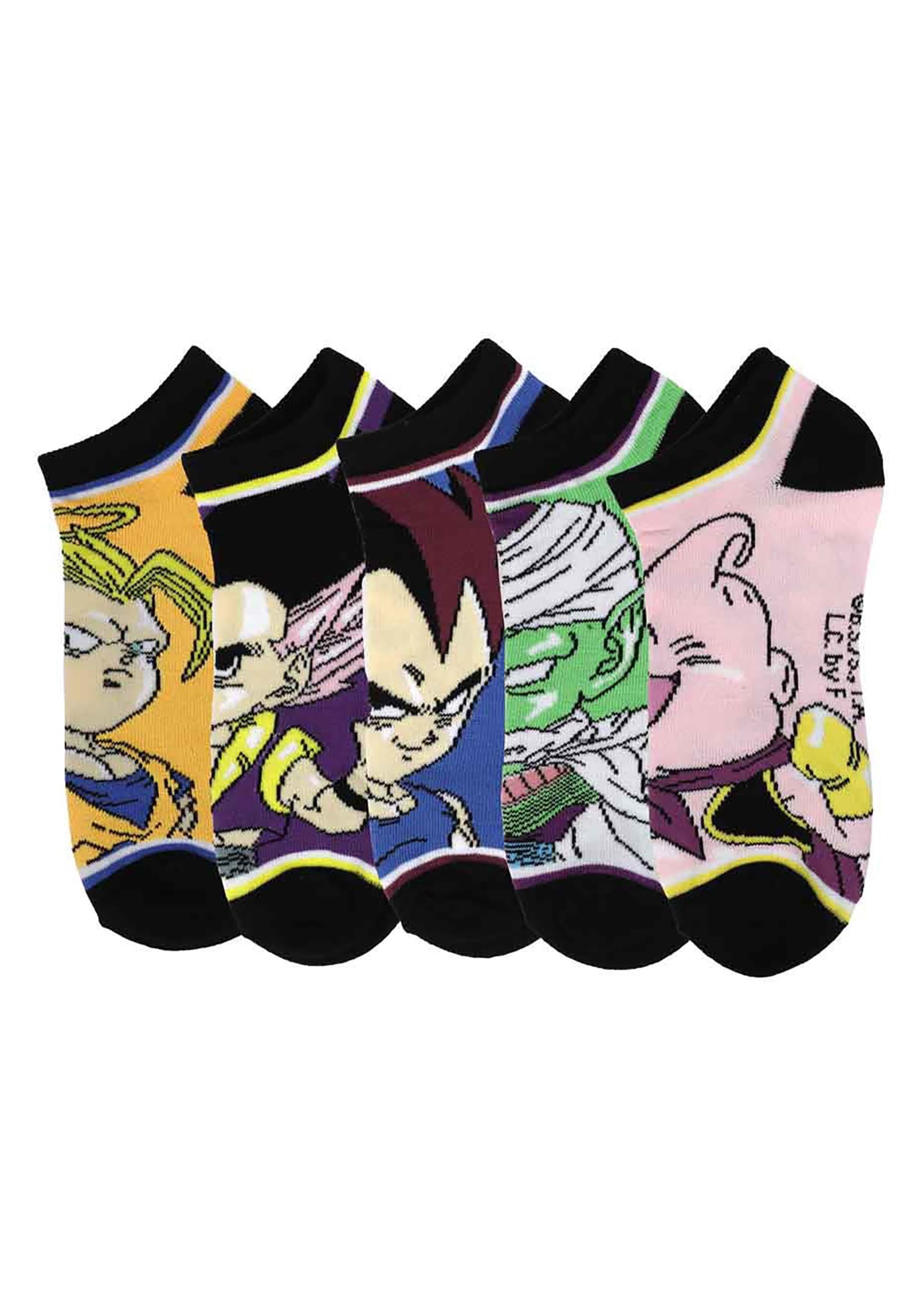Dragon Ball Z Characters 5 Pair Ankle Socks