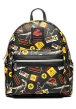 Loungefly Jurassic Park Warning Signs Mini Backpack