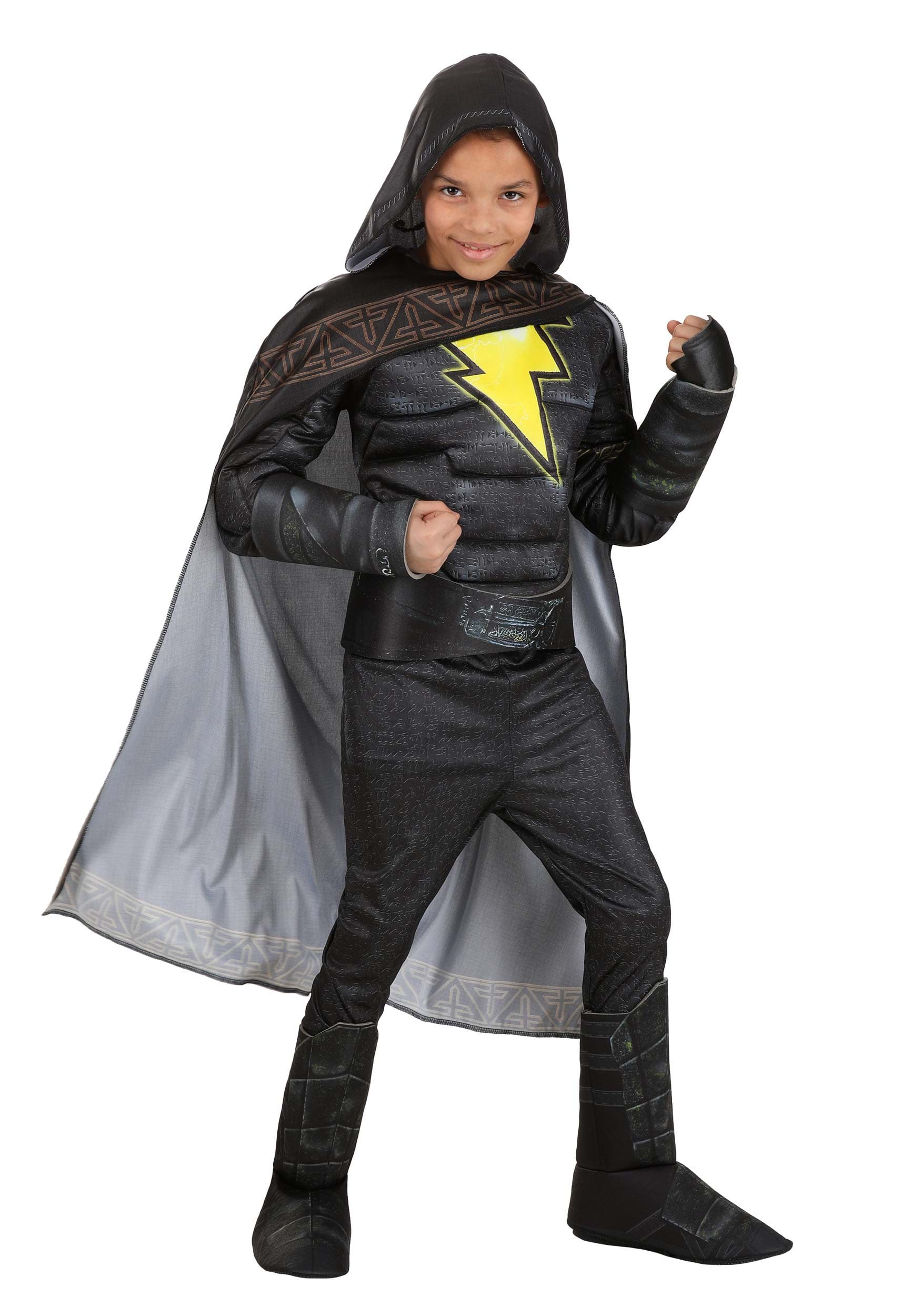 Photos - Fancy Dress Adam Jerry Leigh Kid's Black  Deluxe Costume | Boy's Superhero Costumes Bla 
