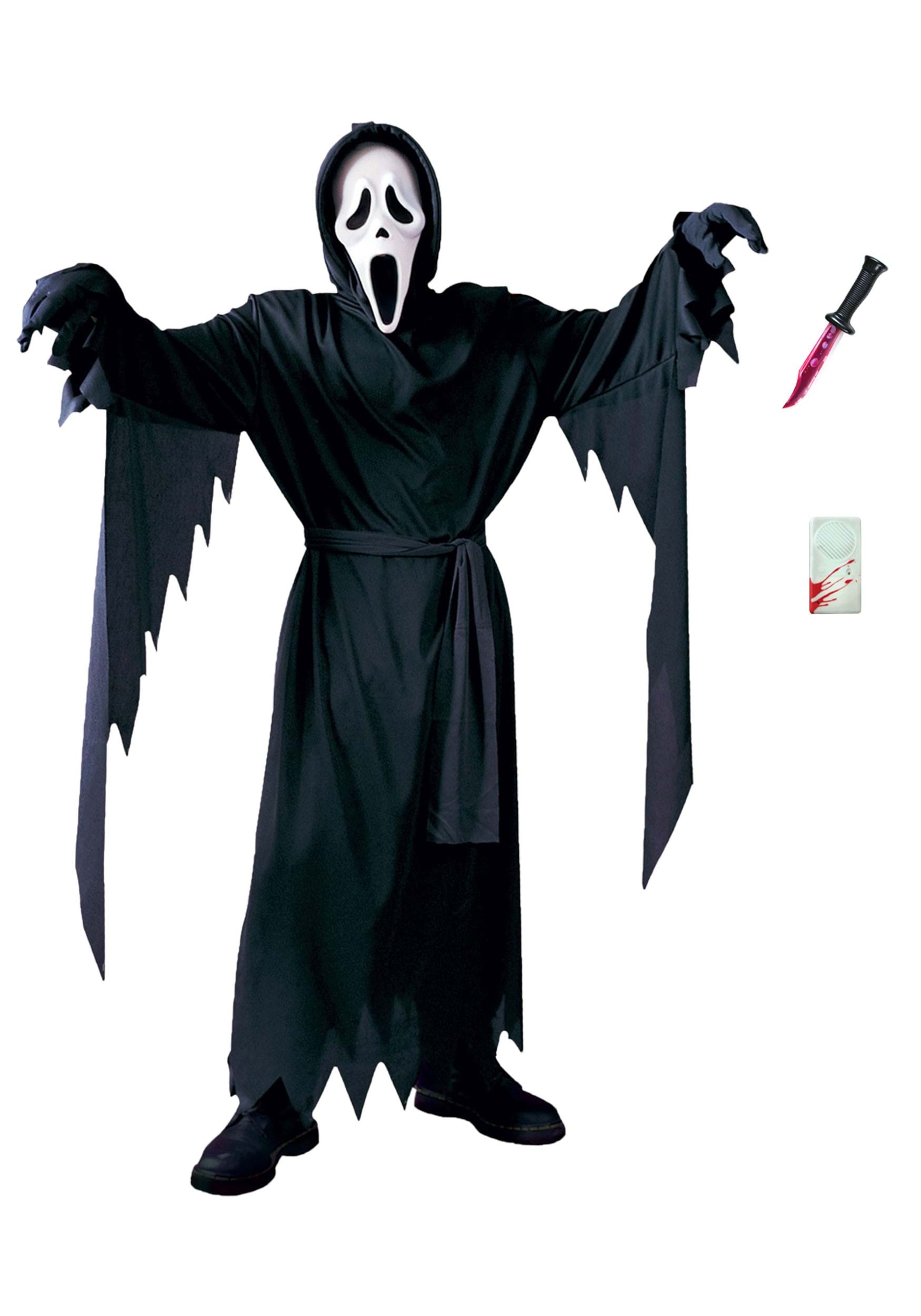 Photos - Fancy Dress Fun World Kid's Ghost Face Costume Set | Horror Movie Costumes Black/W