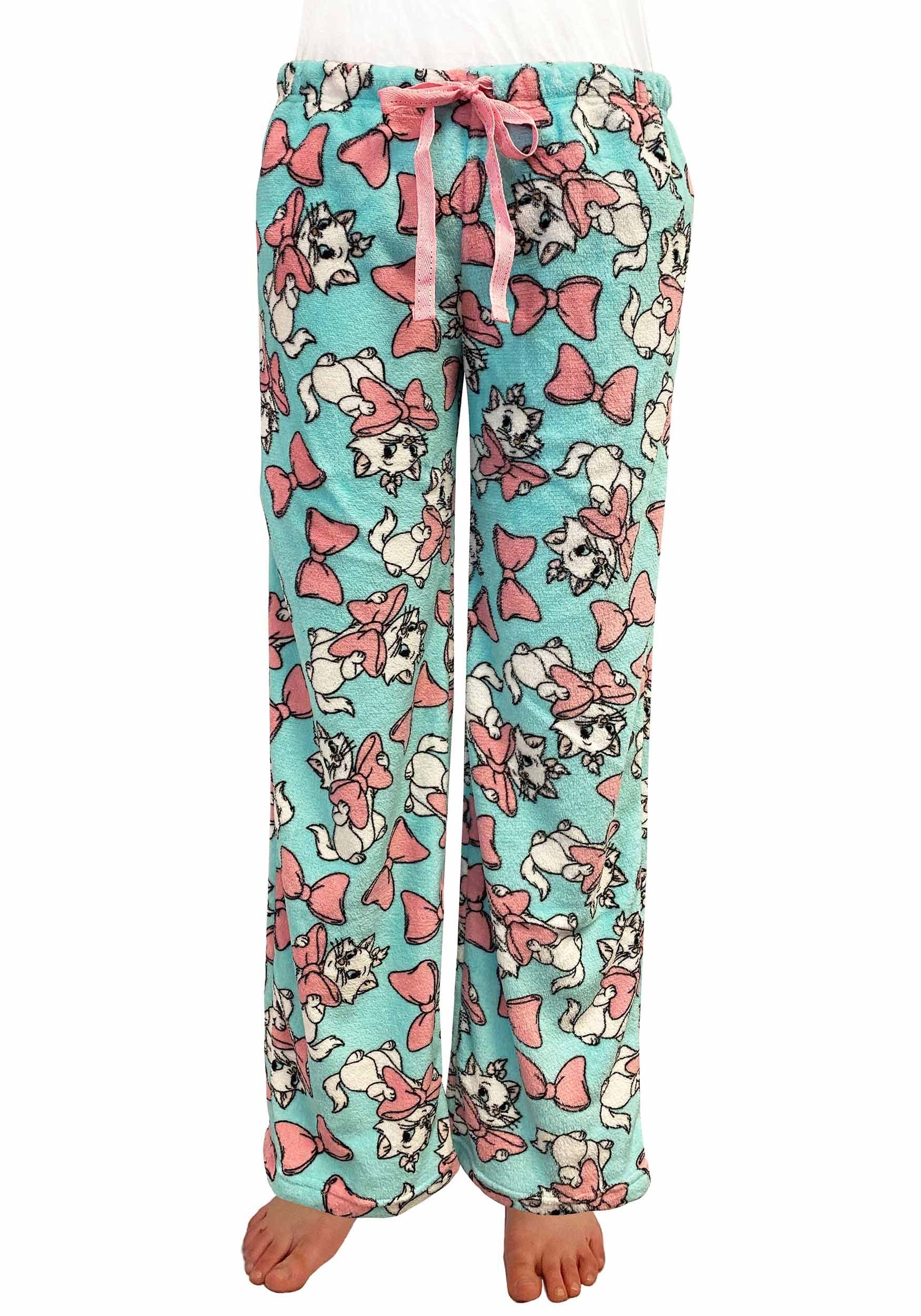 Aristocats Marie Bow Toss Plush Pajama Pants for Adults