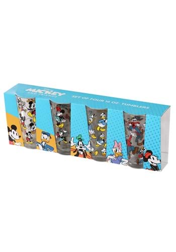DISNEY MICKEY AND FRIENDS TOSSED POSES S/4 TUMBLER