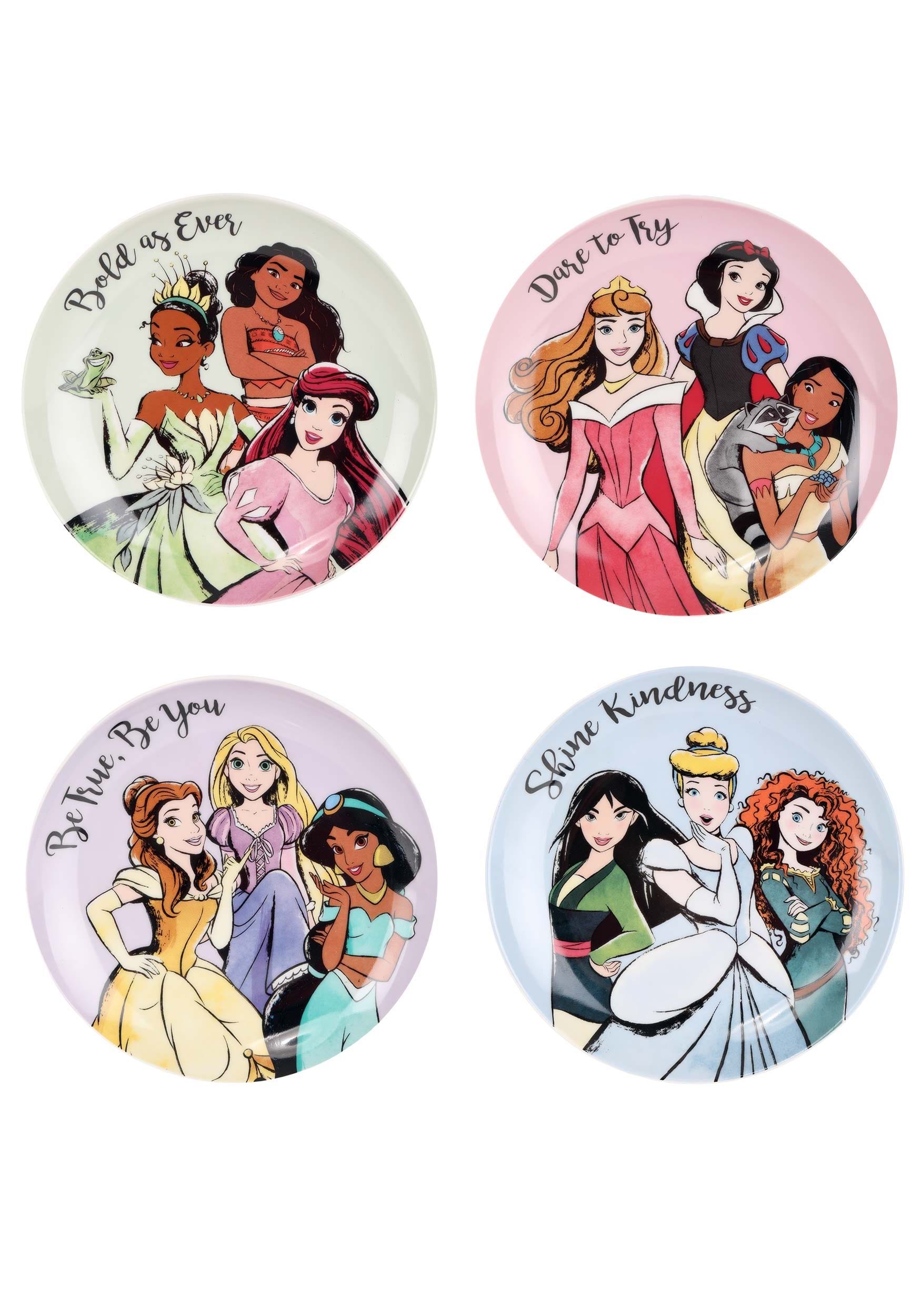 Disney Princess Strength Set of Four Plates for Adults