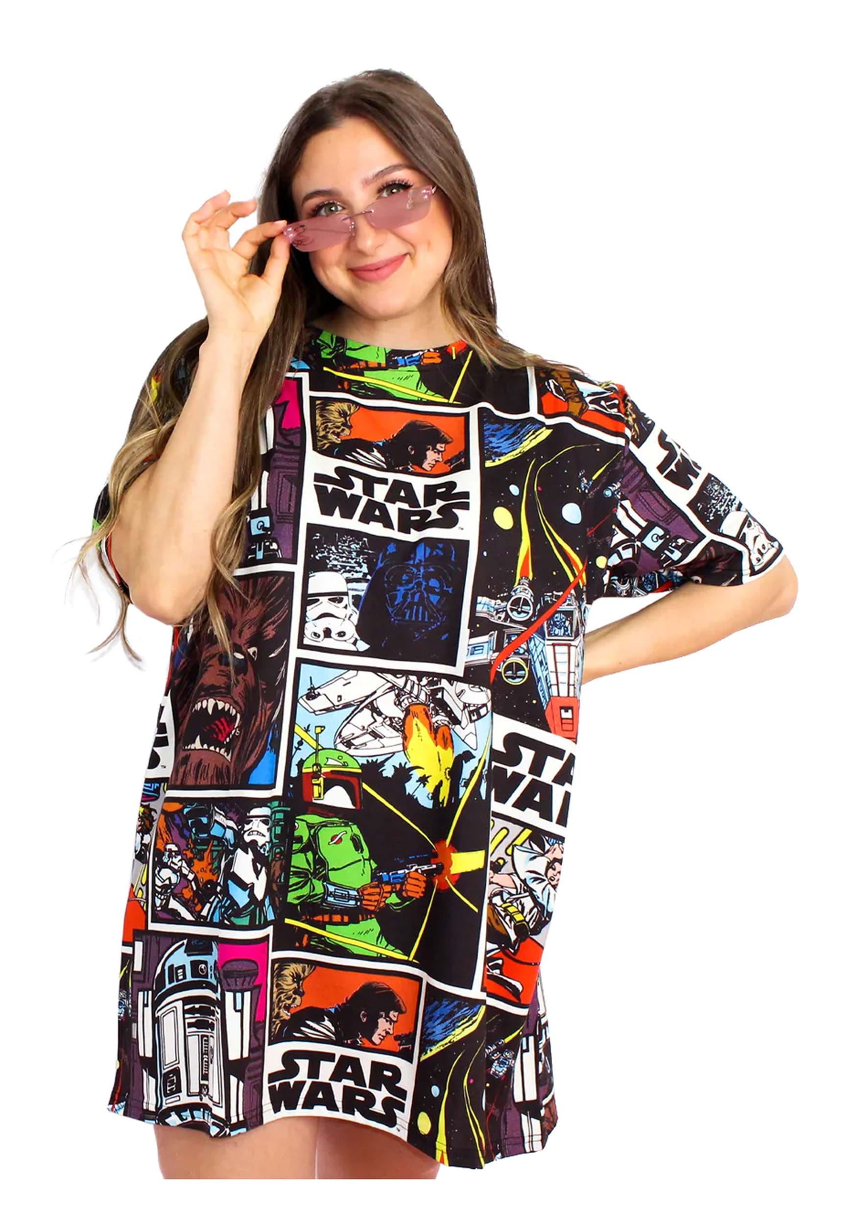 Cakeworthy Oversized Comic Star Wars T-Shirt Dress for Women