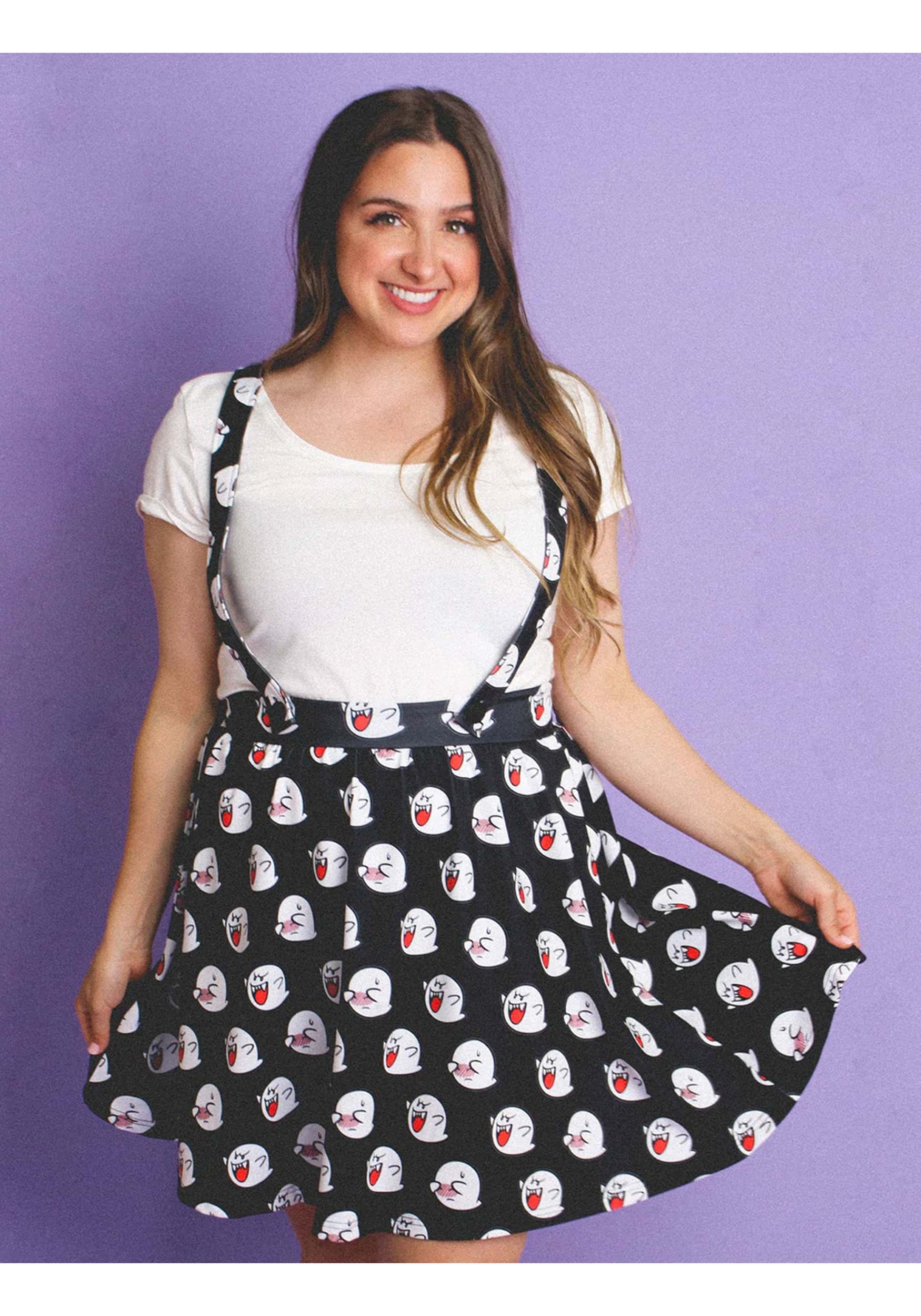 Super Mario Boo Cakeworthy Women's Overall Skirt