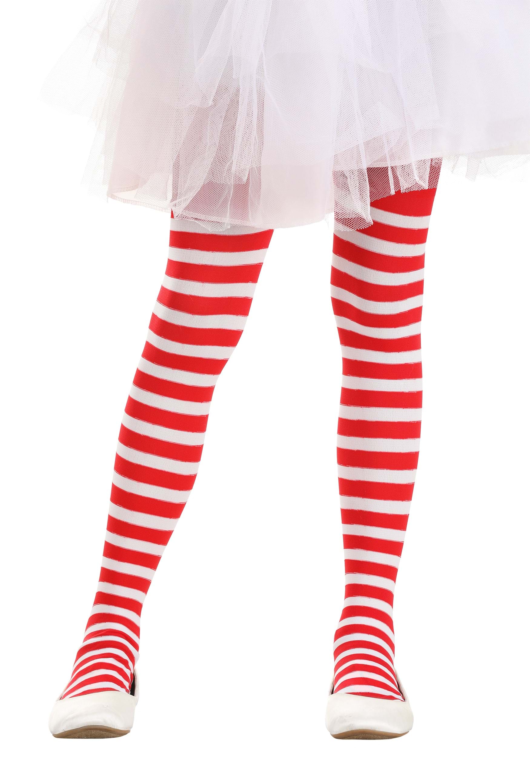 Girls Candy Stripe Costume Tights | Christmas Accessories