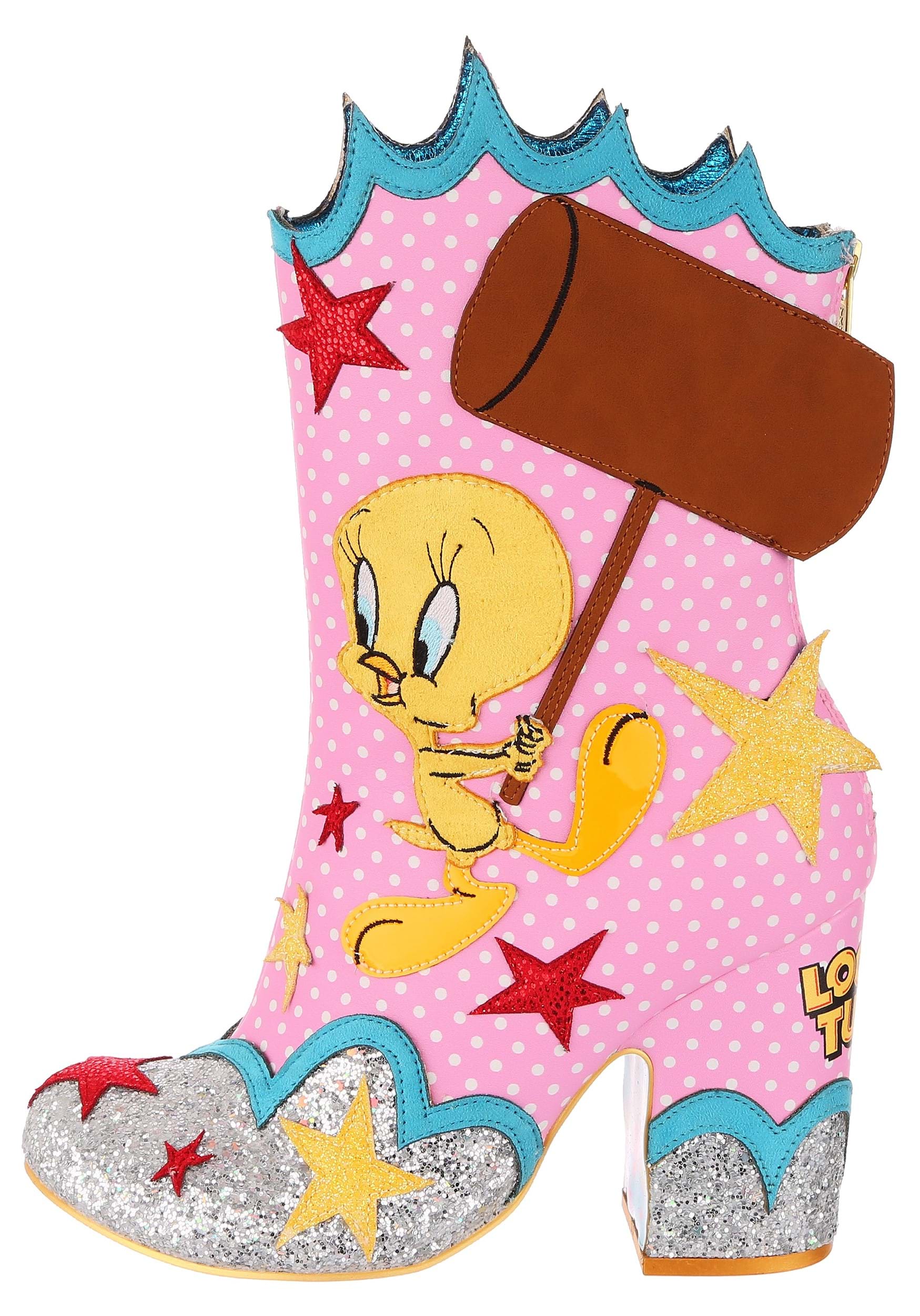 Irregular Choice Looney Tunes Sufferin Succotash Heeled Boots