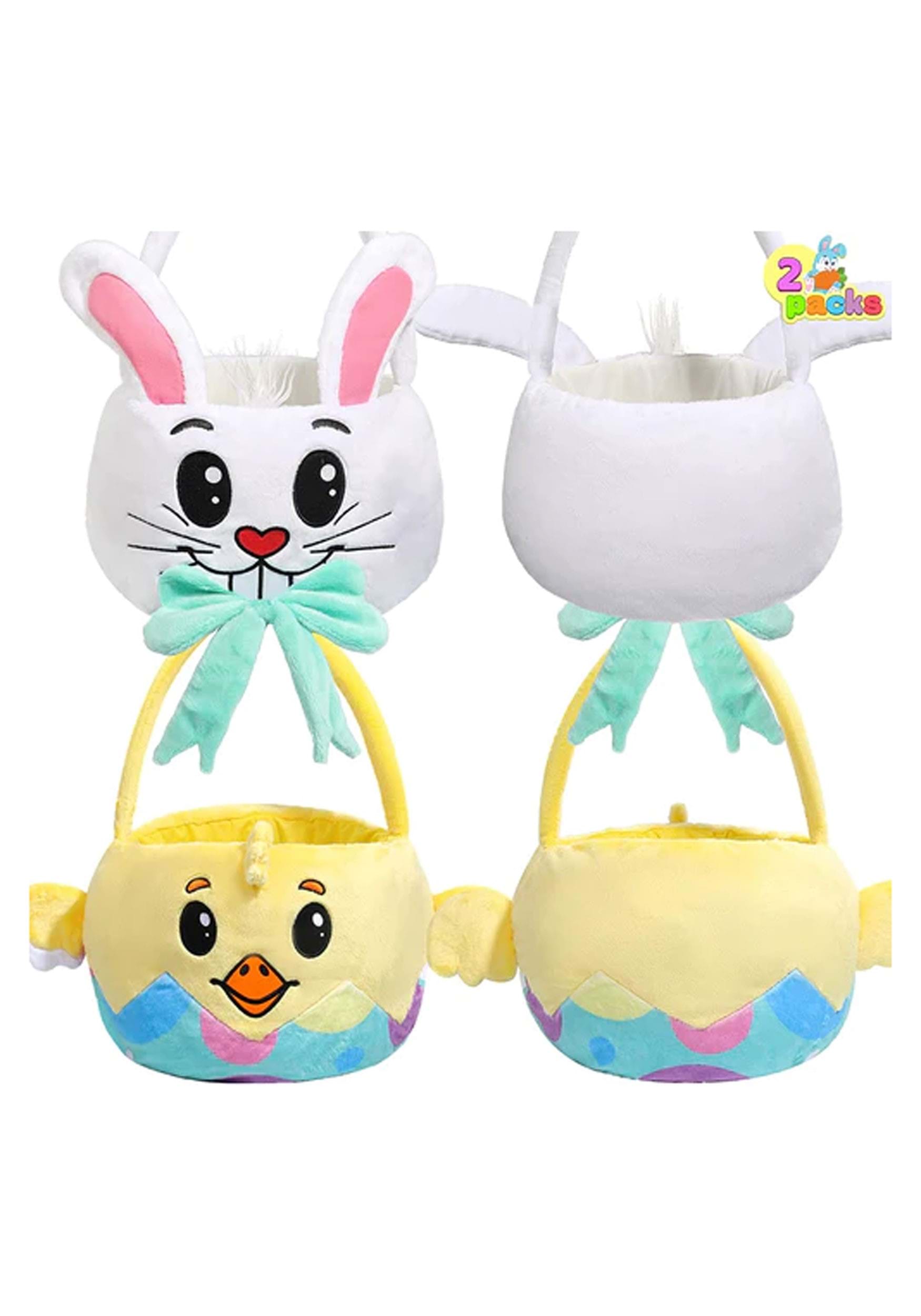 Chicken And Bunny Easter Basket 2-Pack Set , Easter Baskets
