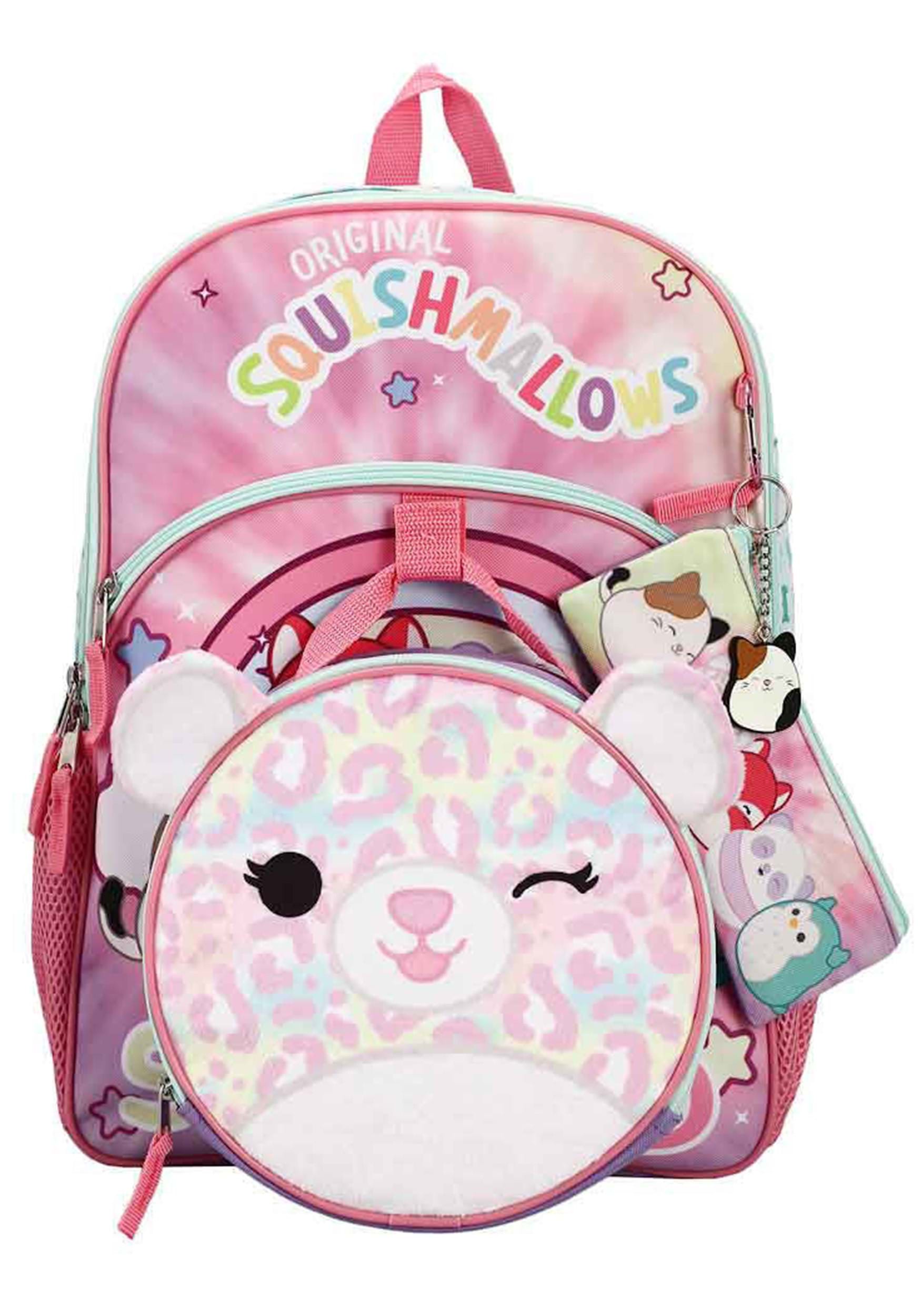 4 Piece Squishmallows Squad Sublimated Print Backpack Set