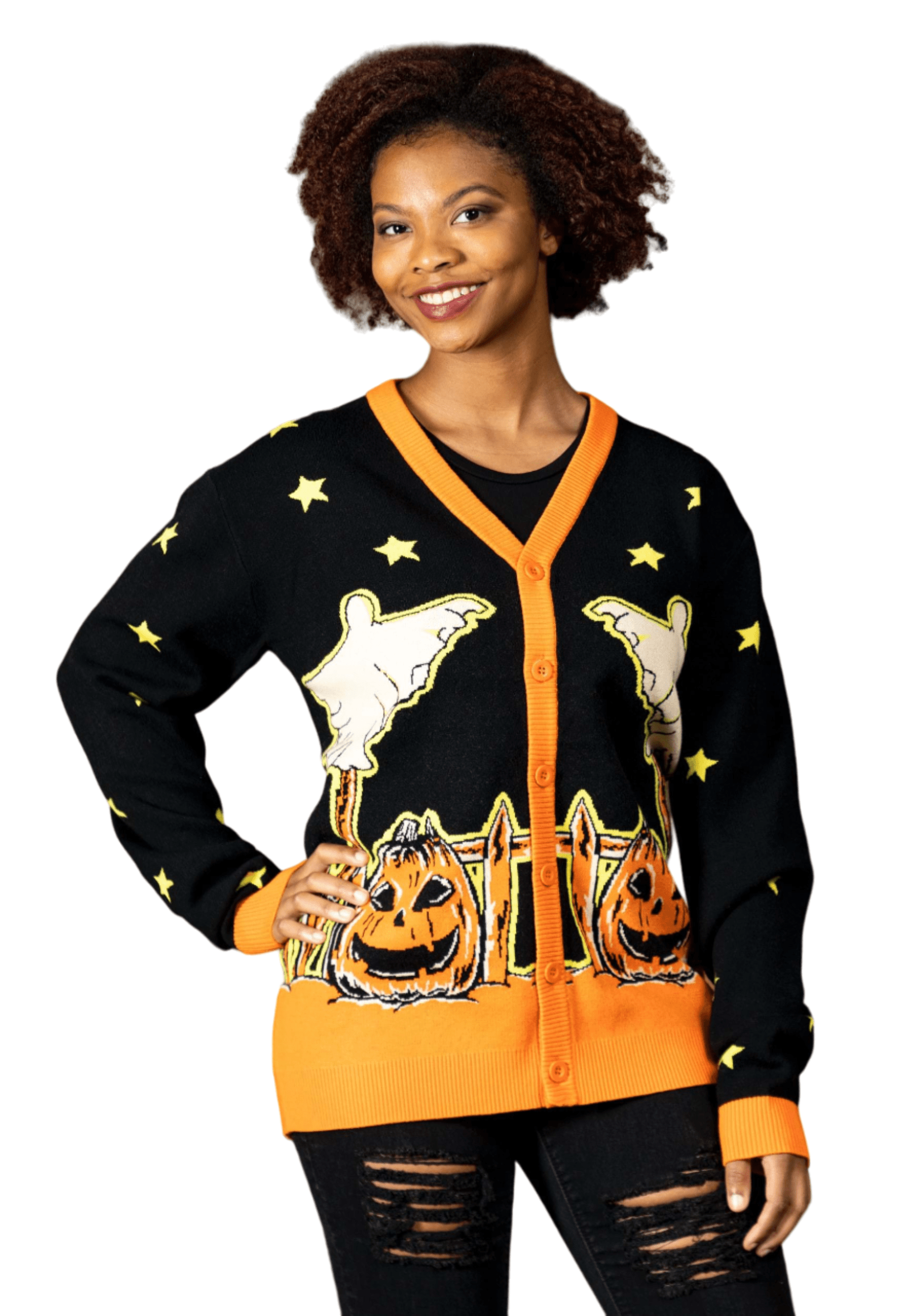 Adult Trick R Treat Cakeworthy Cardigan | Halloween Sweater