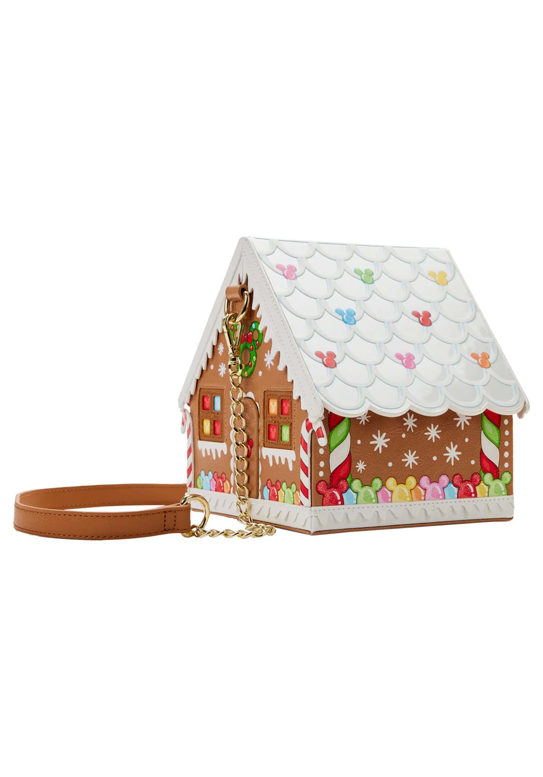 Stitch Shoppe Minnie Mouse Gingerbread House Loungefly Crossbody Bag