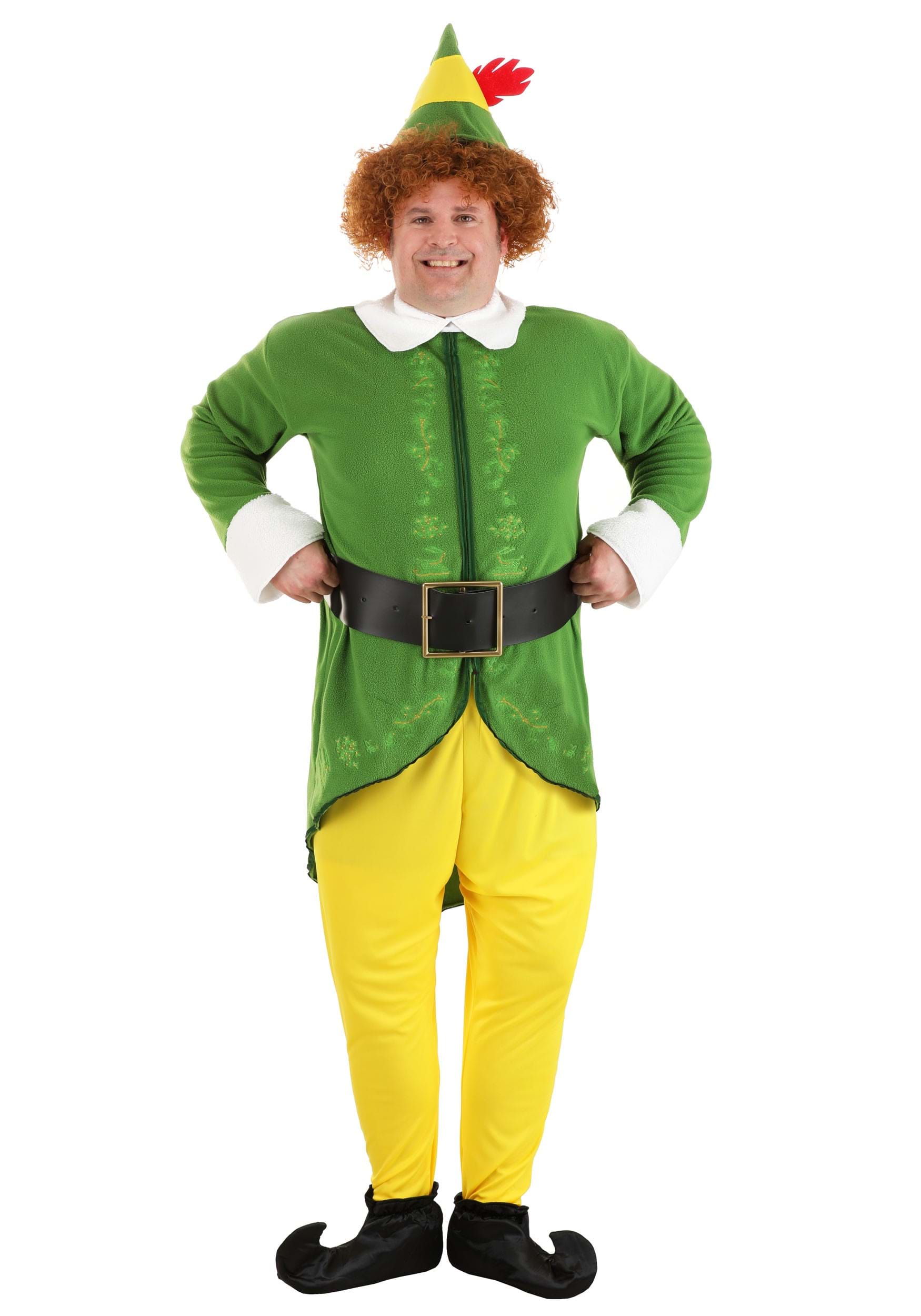 Photos - Fancy Dress Buddy Jerry Leigh Plus Size  the Elf Costume | Movie Costumes Yellow/Gr 