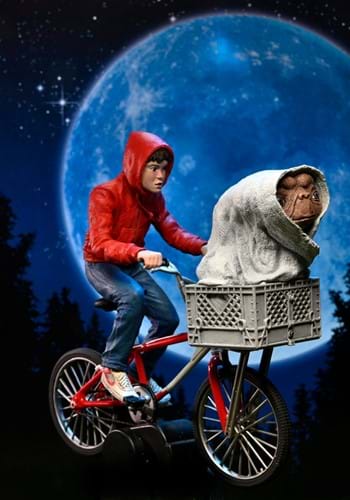 ET 40th Anniv Elliott and ET on Bicycle Action Figure