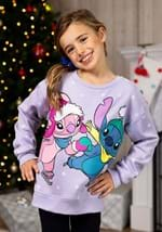 Girls Snowy Stitch and Angel Sweatshirt with Scrunchie