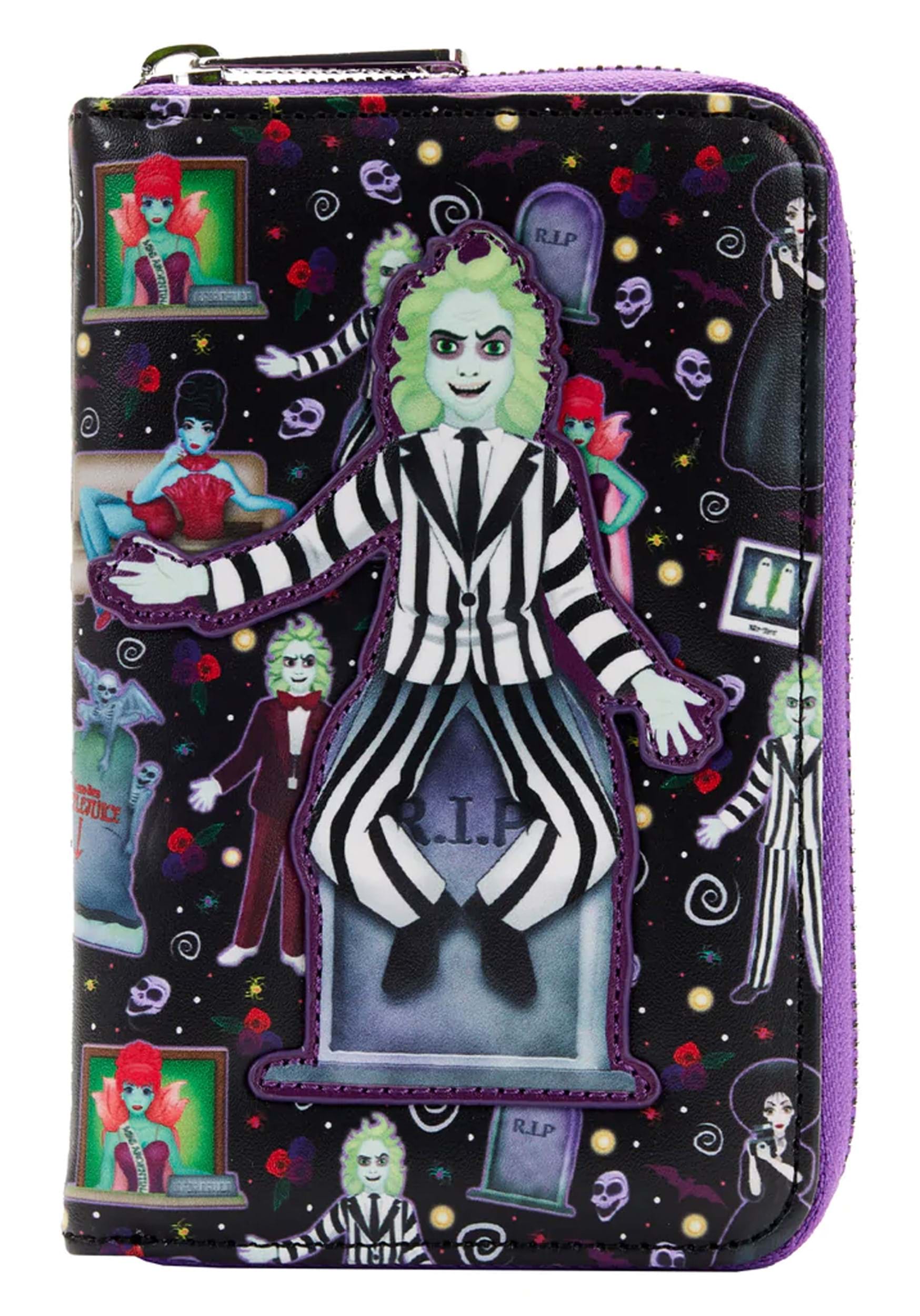 Loungefly Beetlejuice Icons All Over Print Icons Ziparound Wallet for Adults