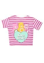 Girls Purple Care Bears Striped Skimmer Tee Alt 2