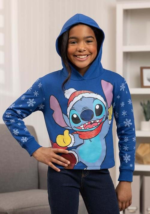 Hooded Sweatshirt for Girls Stitch Beige