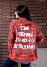 Adult Cakeworthy Spider-Man Flannel Shirt Alt 1