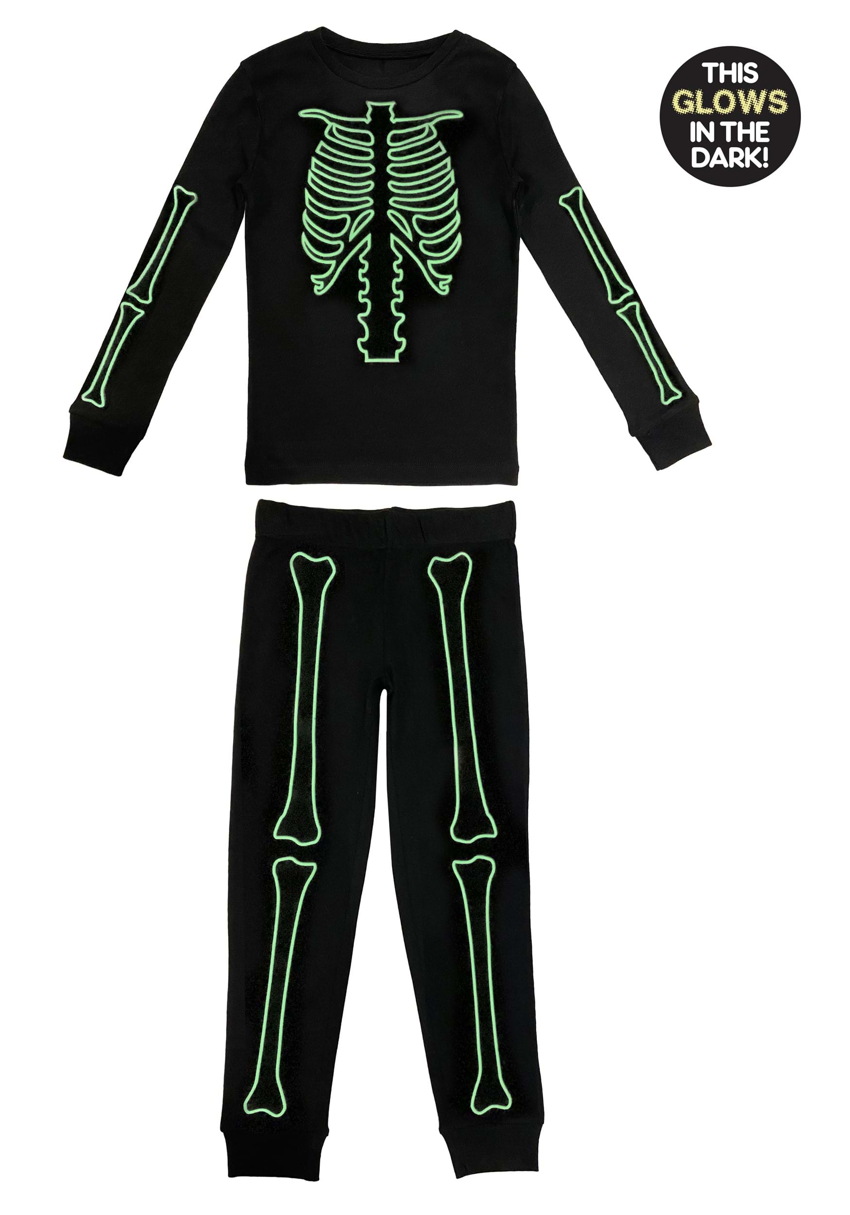 2 Piece Kid's Skeleton Jogger Sleep Set , Skeleton Costumes