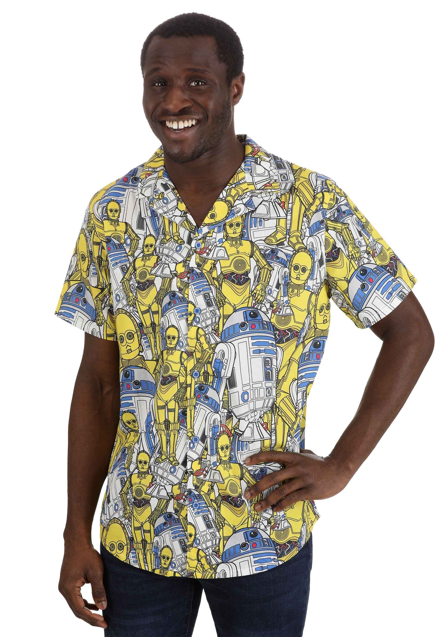 Cakeworthy Star Wars Droid AOP Button Up Shirt for Adults