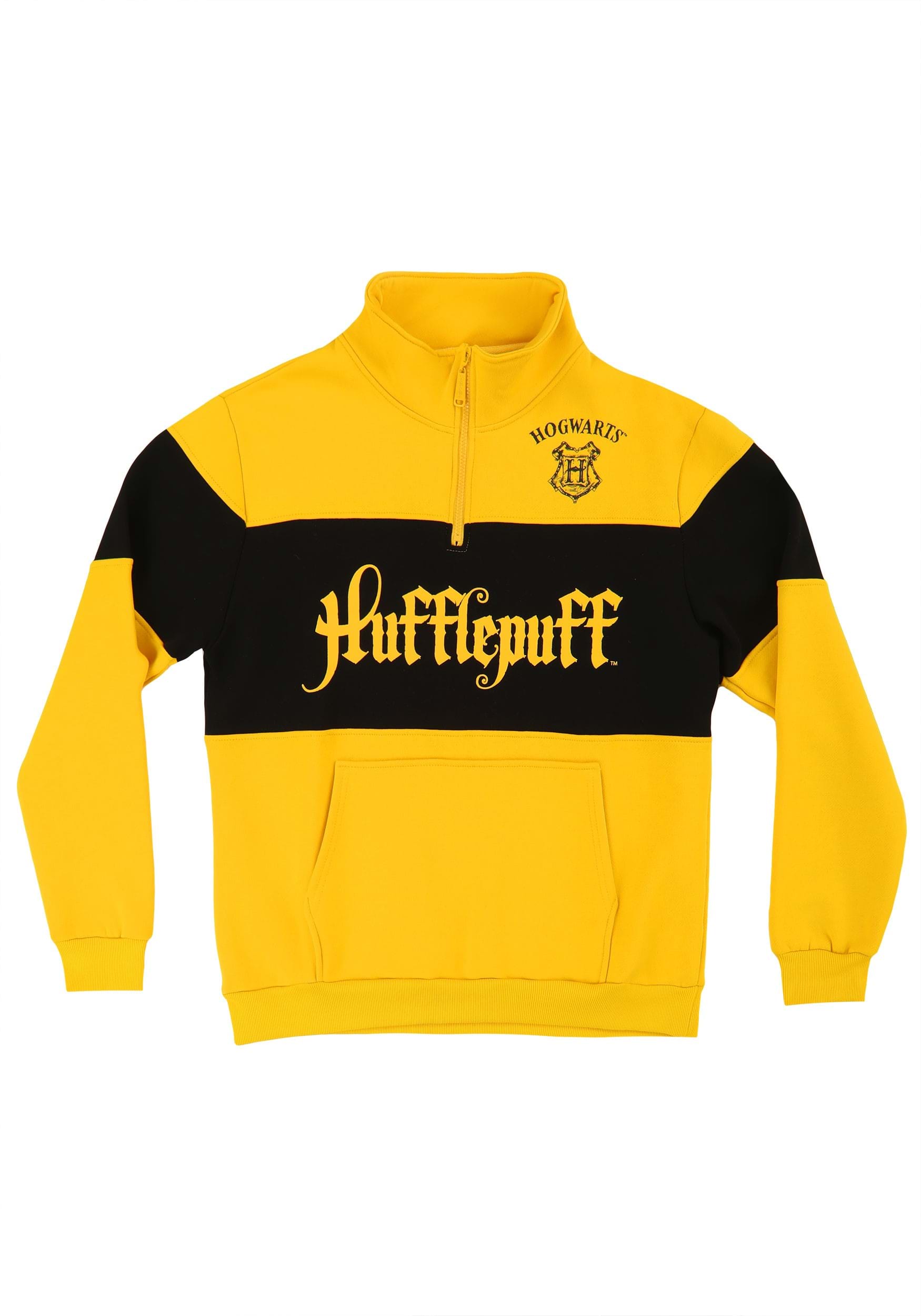 Cakeworthy Hufflepuff 1/4 Zip Adult Sweater | Harry Potter Apparel