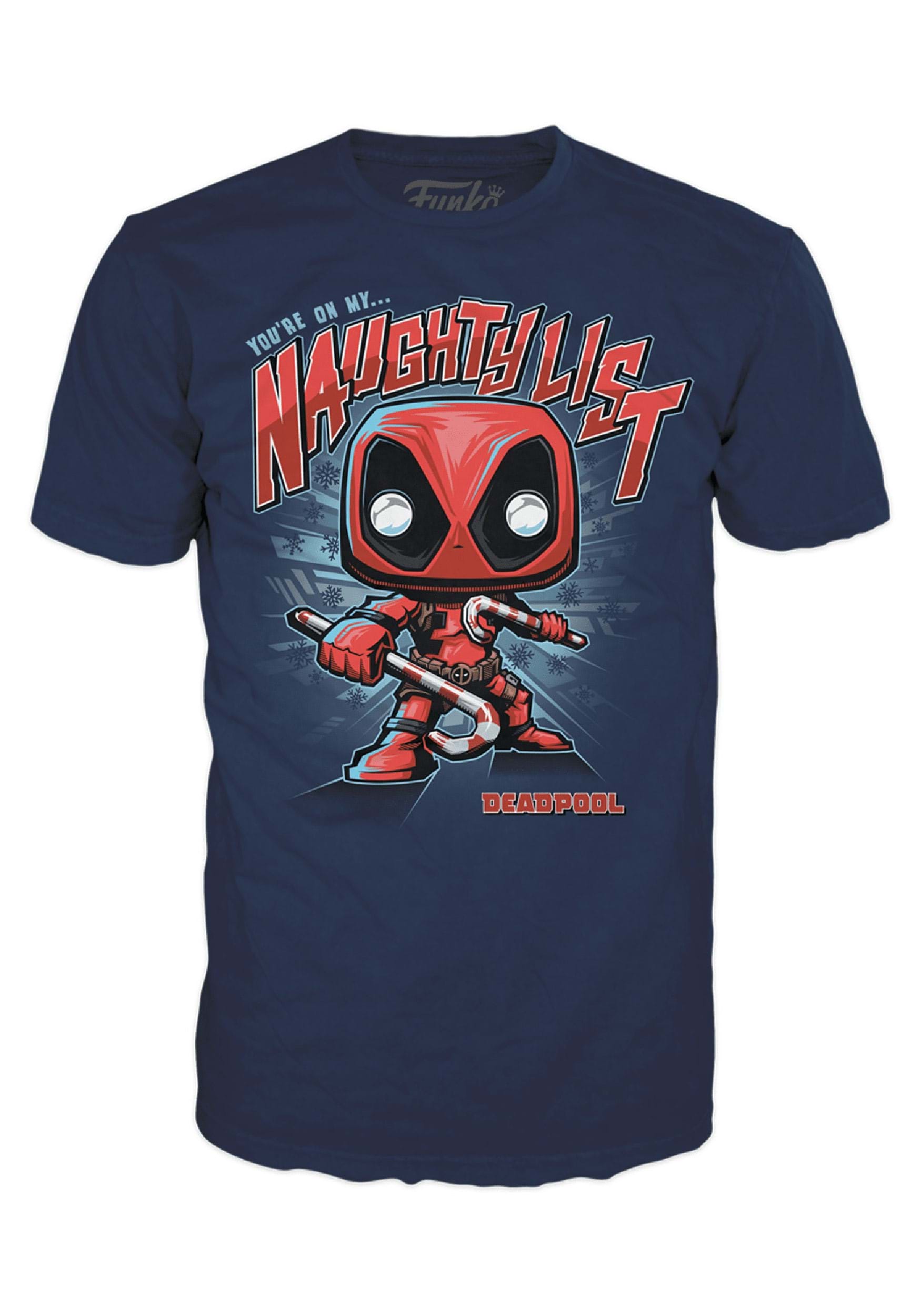 POP! and Tee: Marvel - Holiday Deadpool Shirt