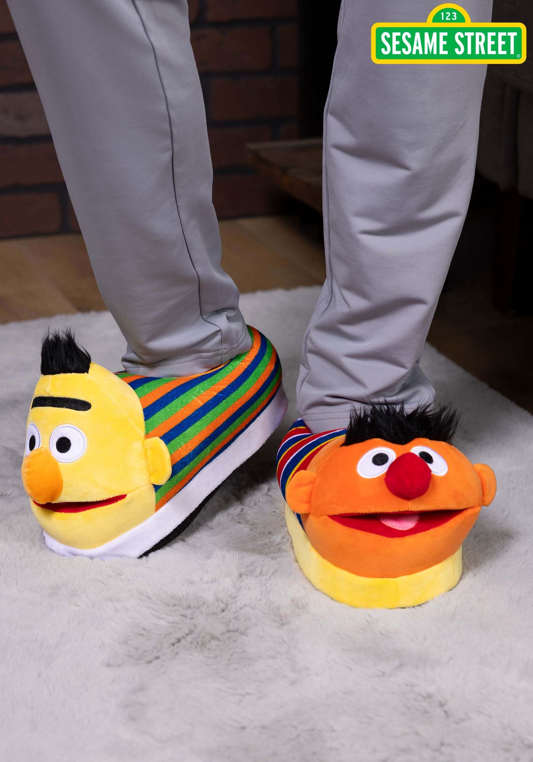 Bert & Ernie Plush Slippers Adults | Sesame Street Gifts
