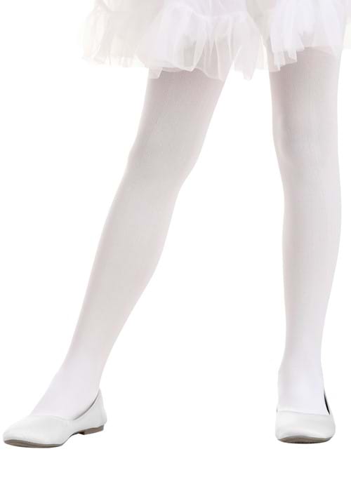 Deluxe White Tights for Girls