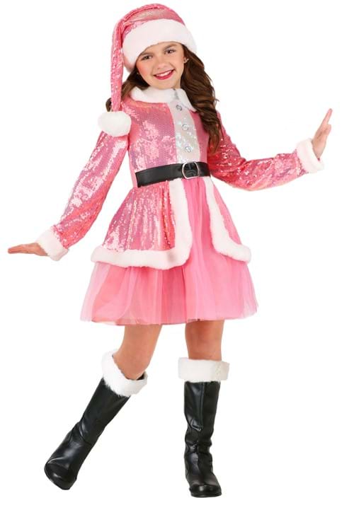 Pink Santa Claus Costume for Girls