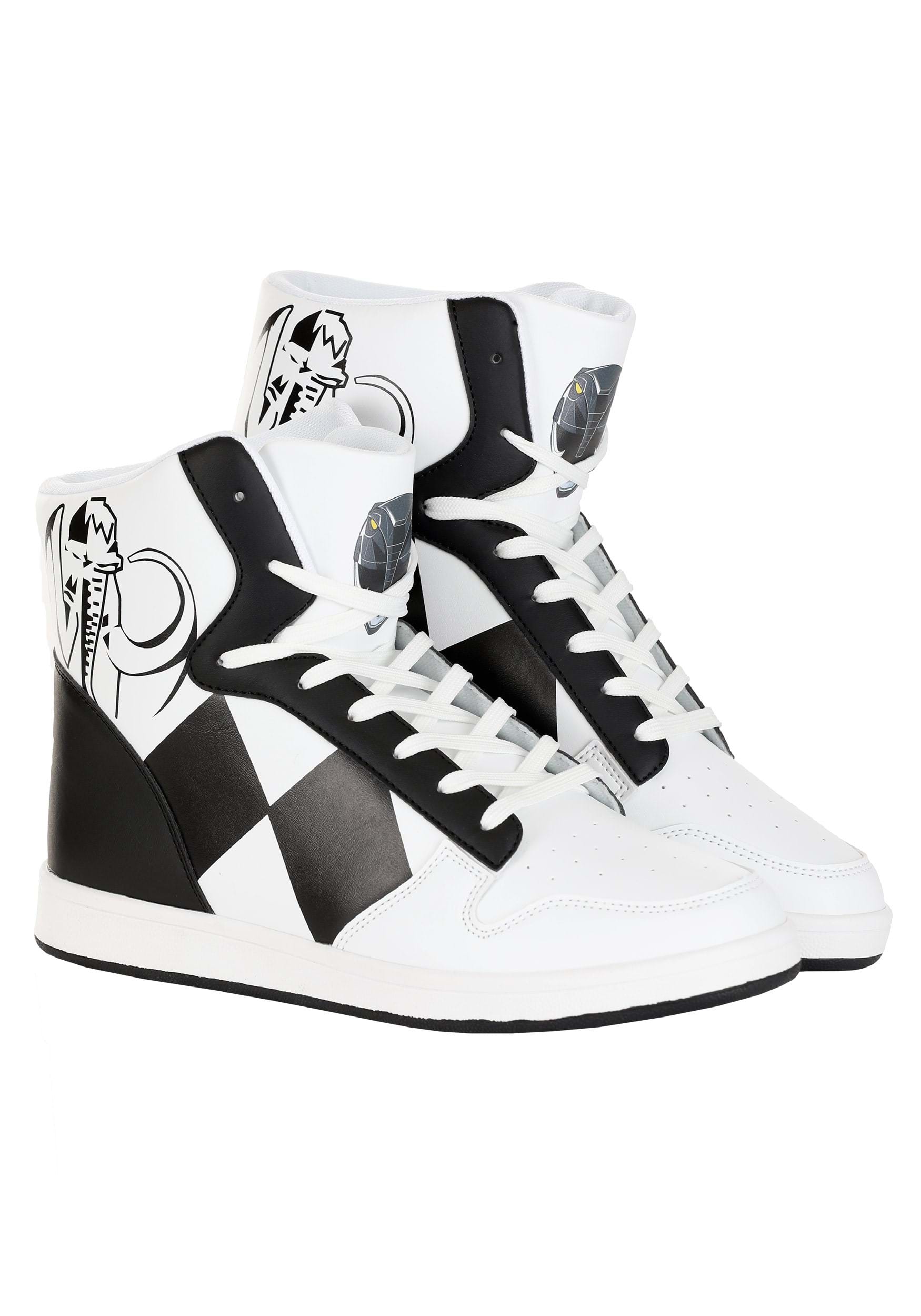 Black Power Rangers Costume Inspired Sneakers for Adults