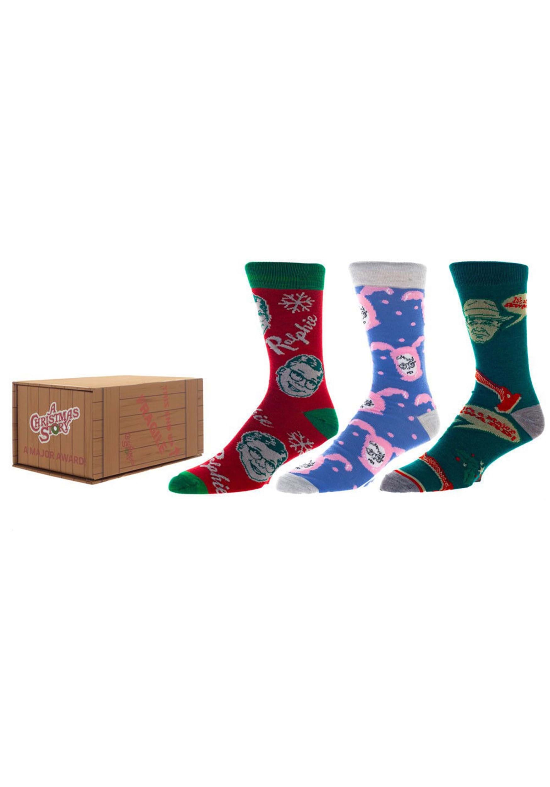 A Christmas Story Pack of 3 Holiday Casual Crew Socks