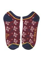 6 Pack of Harry Potter Womens Maroon Ankle Socks Alt 2