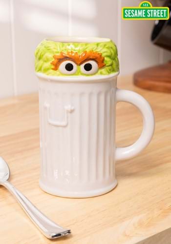 Oscar the Grouch Trash Can Molded Mug