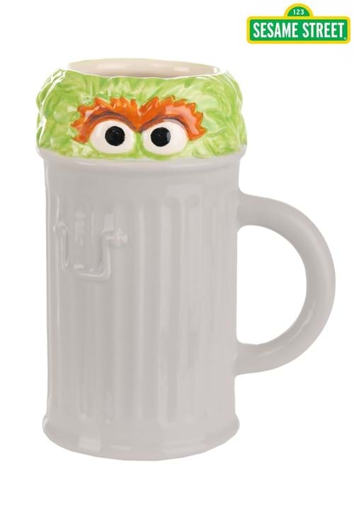 Oscar the Grouch Trash Can Molded Mug