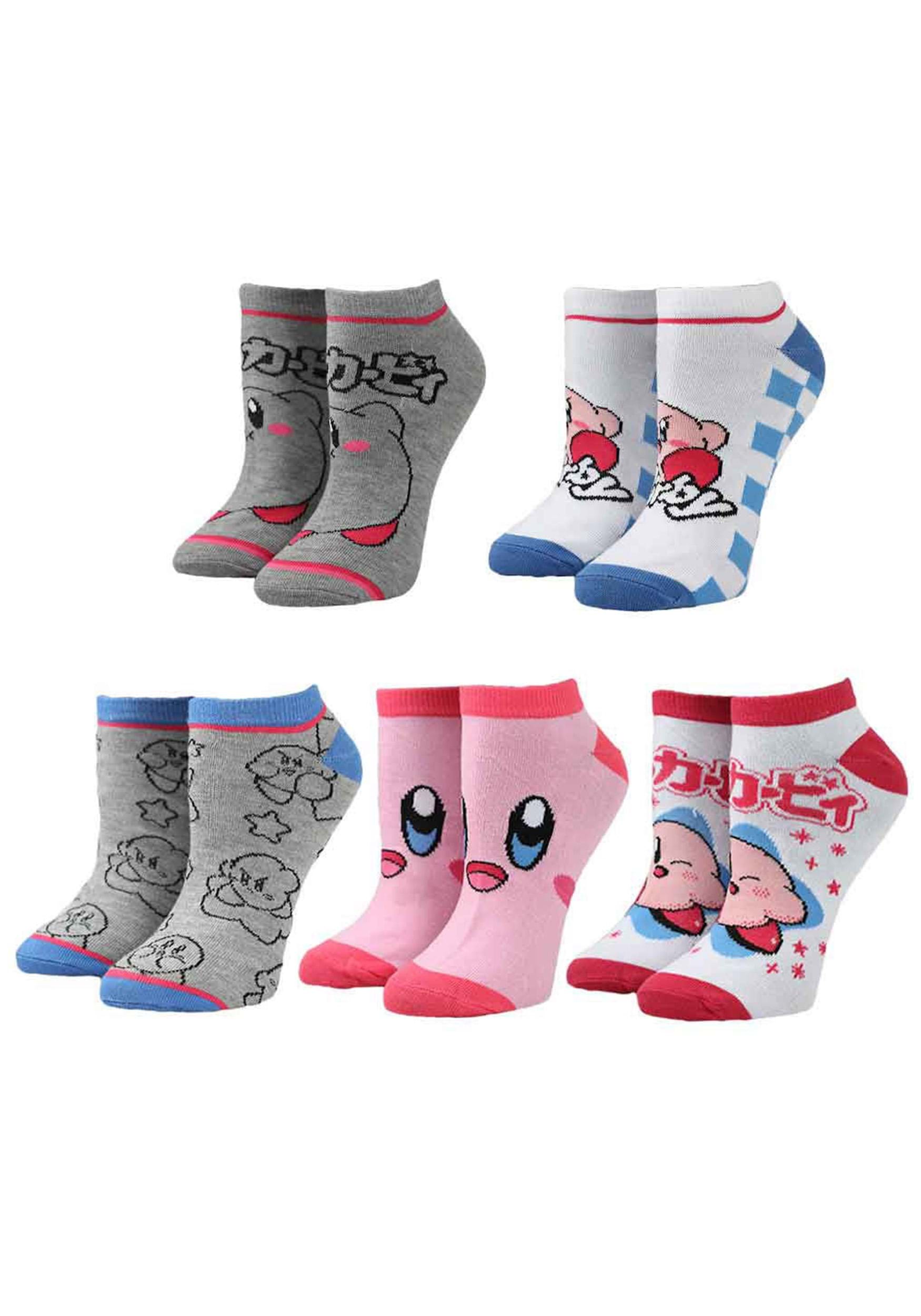 5 Pack of Kirby Adult Ankle Socks