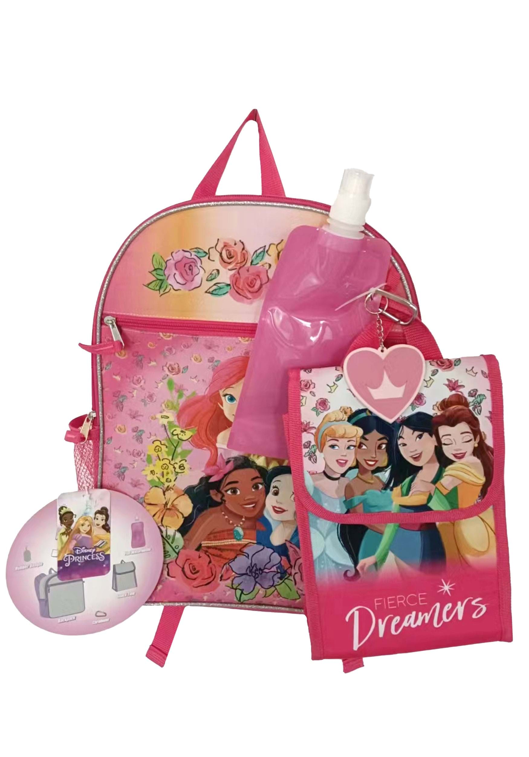 Disney Princess Large 5 Piece Backpack Set