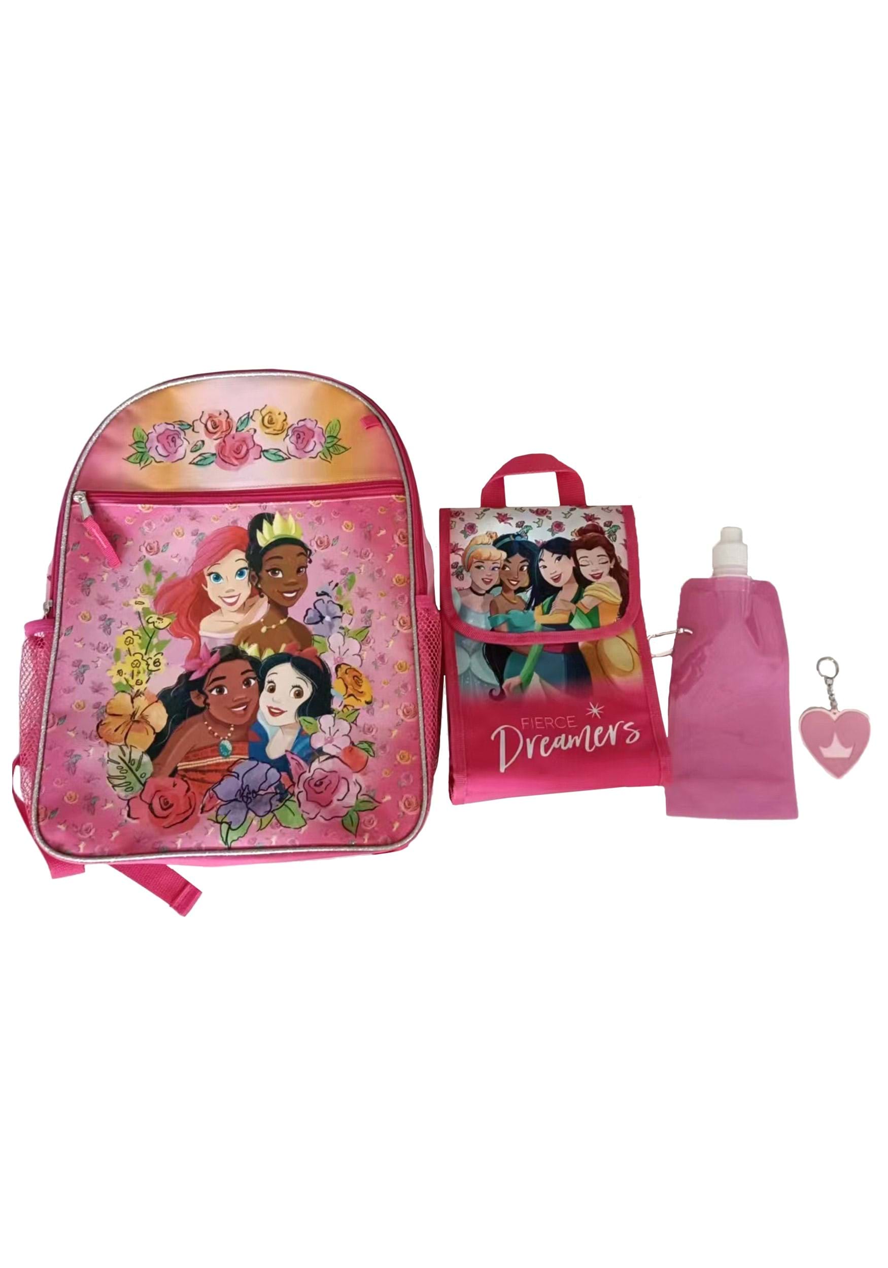 Personalized Minnie Mouse 16 Backpack with Lunch Bag, Caribiner