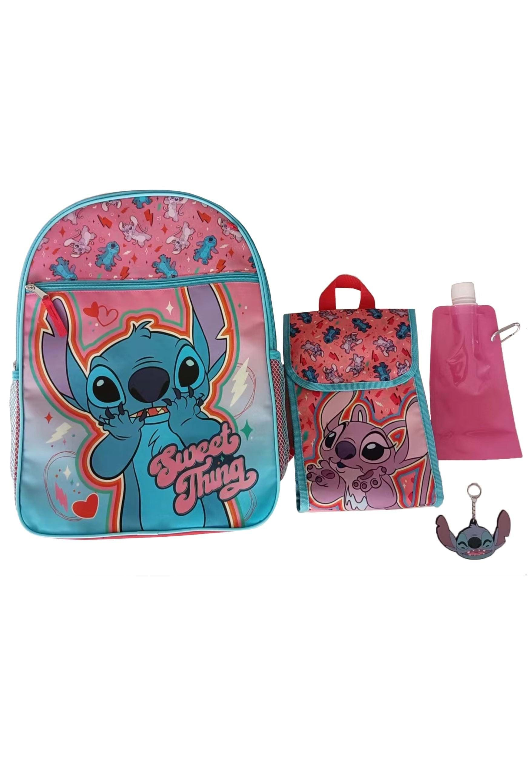 Disney Stitch & Angel 5-Piece Backpack Set