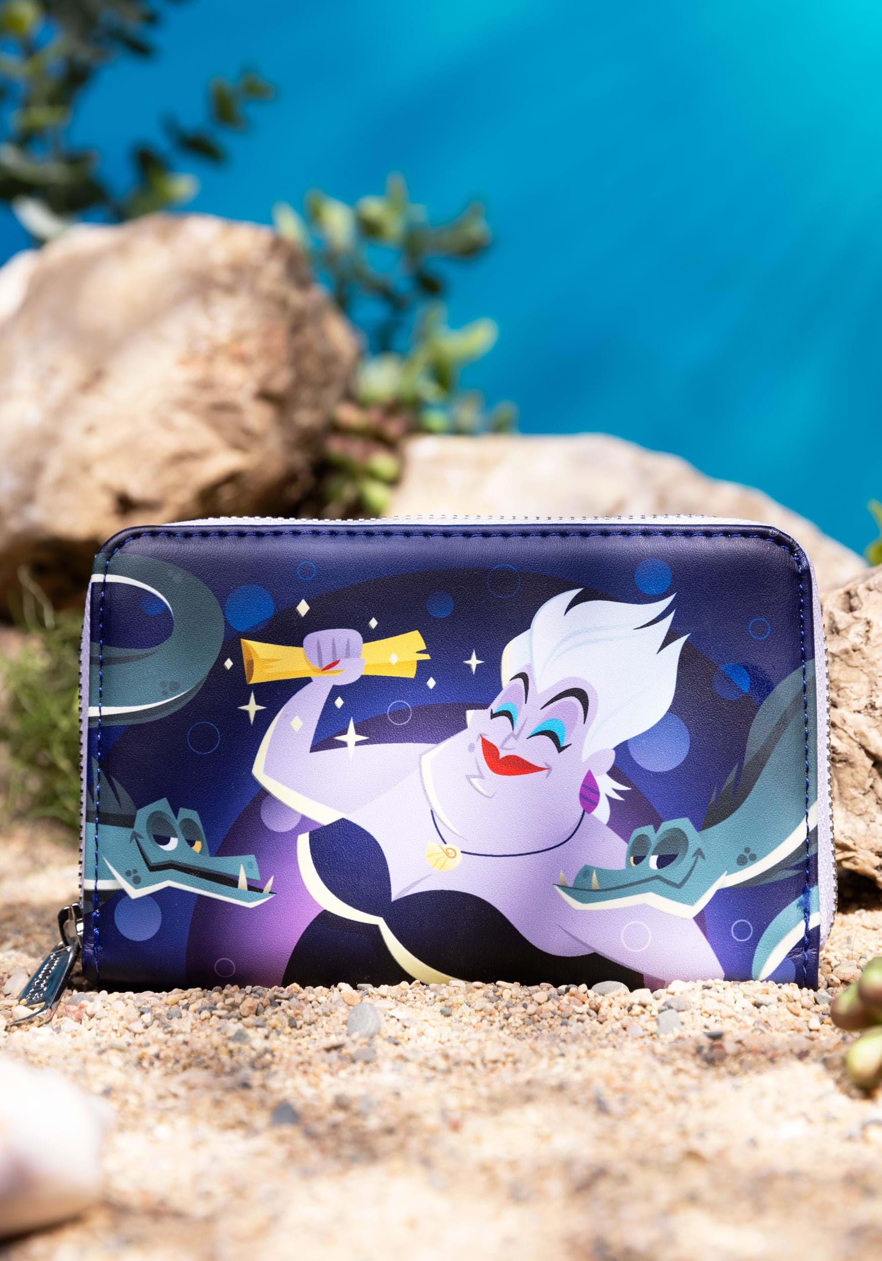 Disney The Little Mermaid Ursula Lair Loungefly Zip Around Wallet