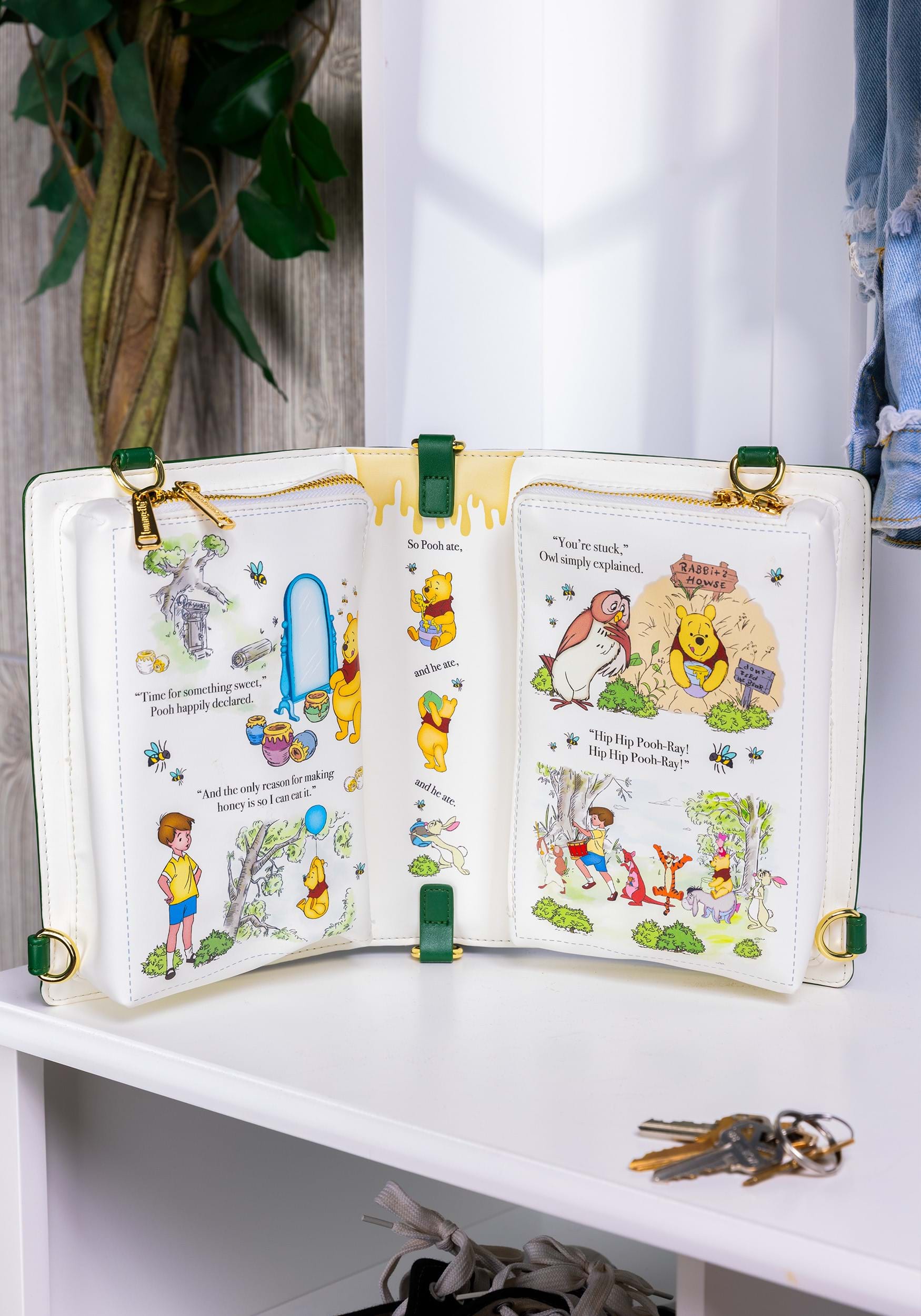 Loungefly Disney Winnie The Pooh Classic Book Convertible Crossbody Purse