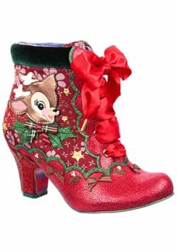 Irregular Choice Reindeer Ride Red Boot Heels