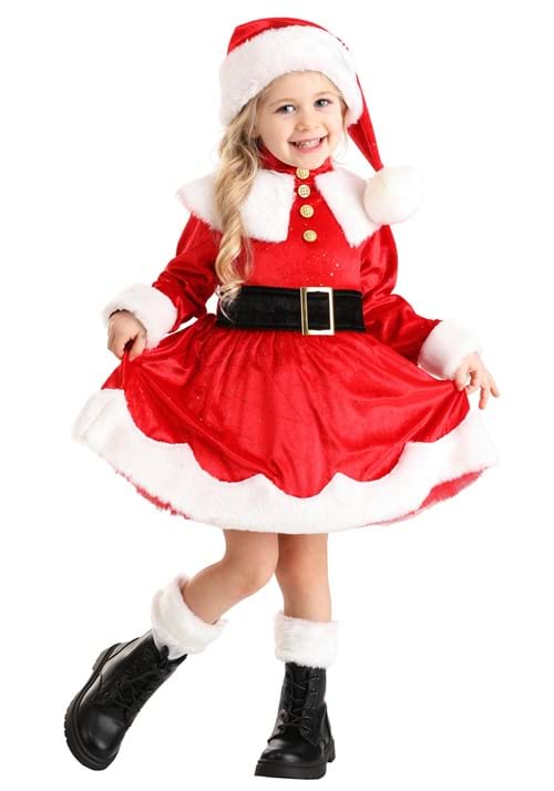 Premium Santa Girls Toddler Costume Dress