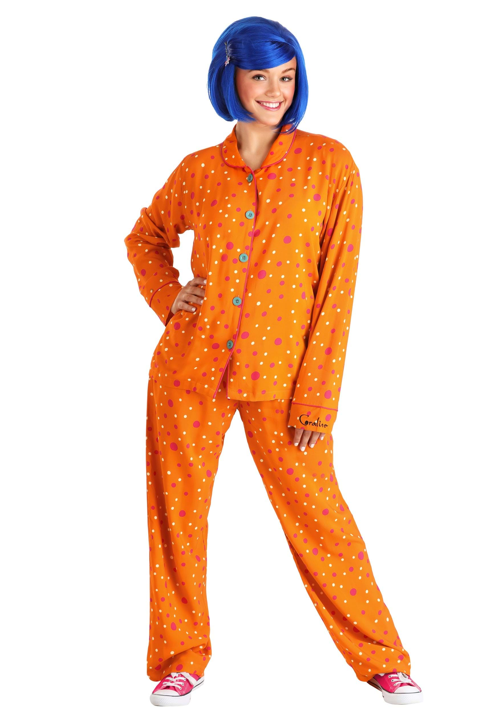 Adult Coraline Top & Bottom Pajama Set | Coraline Apparel