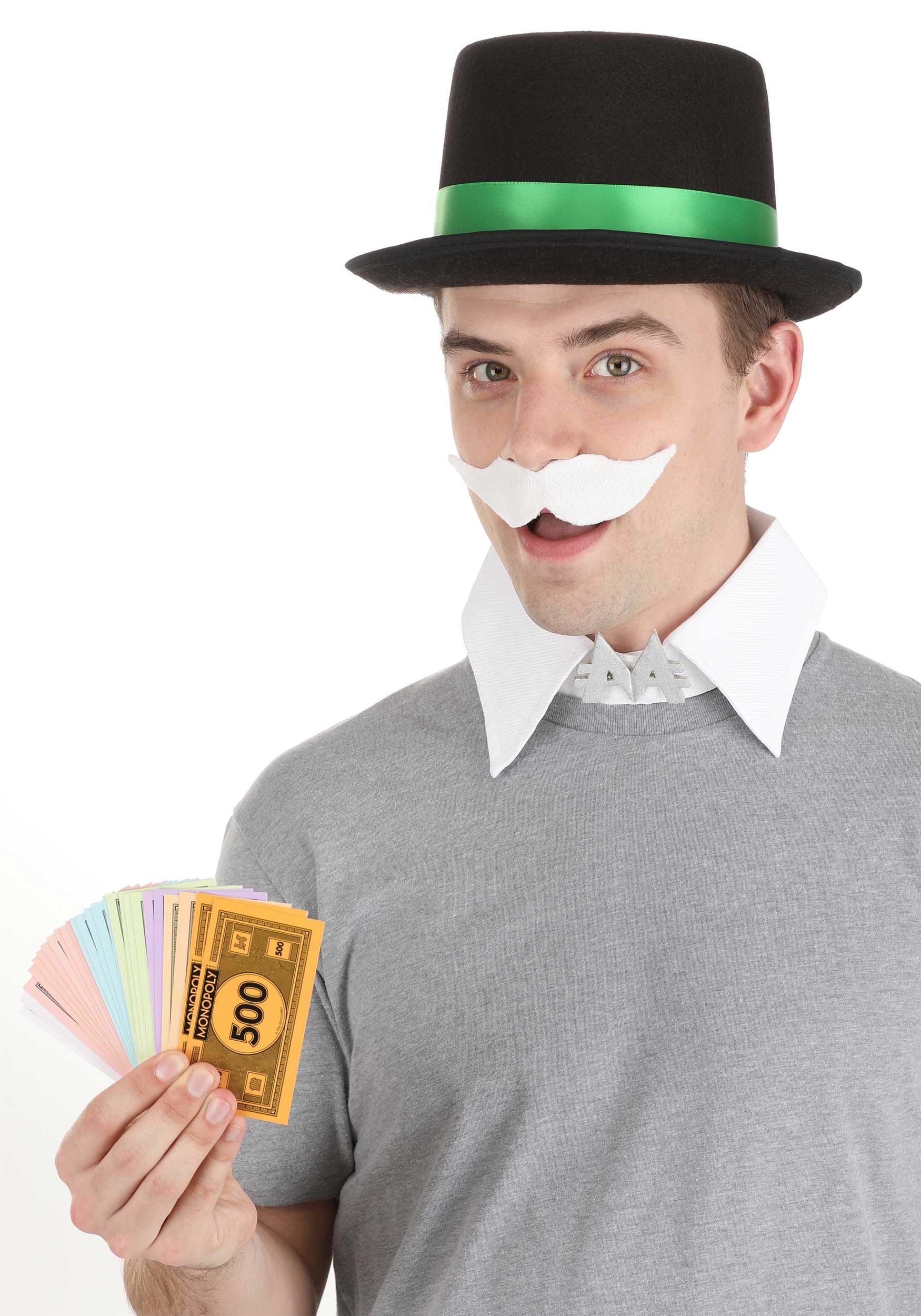 Adult Monopoly Man Costume Accessory Kit | Board Game Costumes