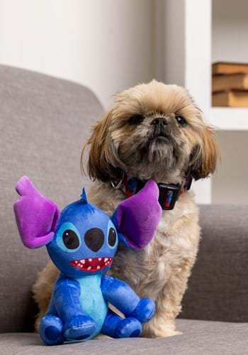 Sitting Stitch Squeaker Plush Dog Toy