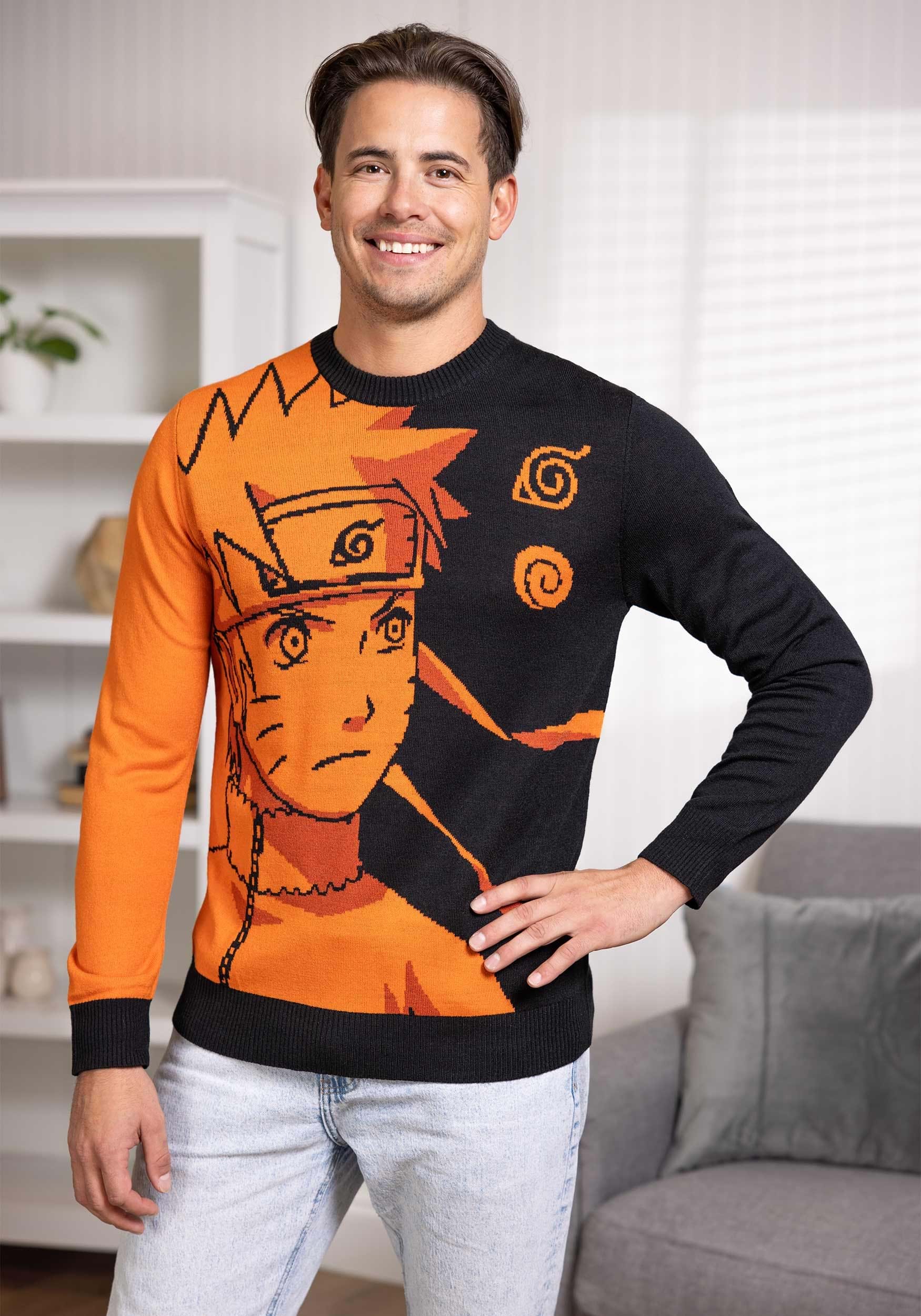 Adult Naruto Uzumaki Jacquard Knit Pre-Pack Sweater